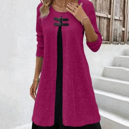 Winter Cashmere  Slim Fit Midi Flared Sweater Dress - www.Shopthatapp.com