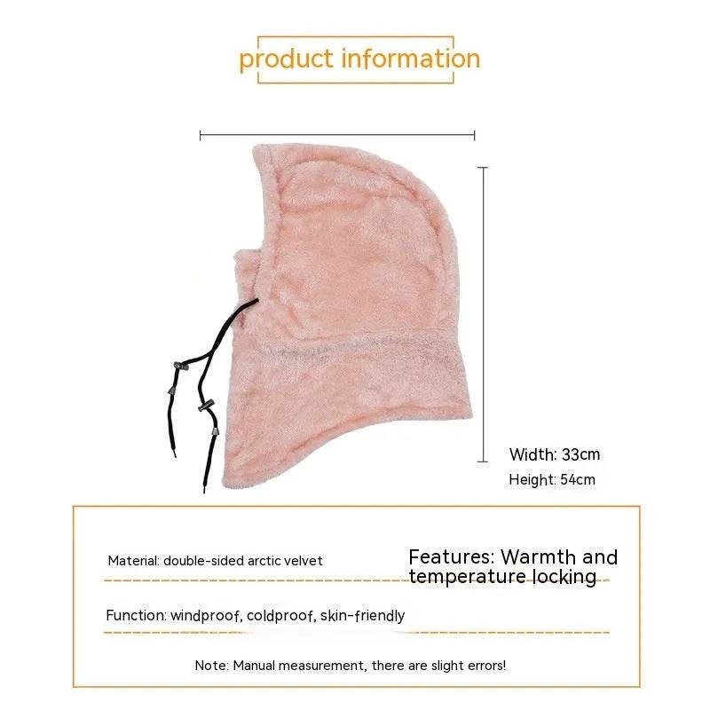 Winter Outdoors Cycling Sports Wind-proof Cap Cold Protection Thick fleece Hood Hat Balaclava - www.Shopthatapp.com