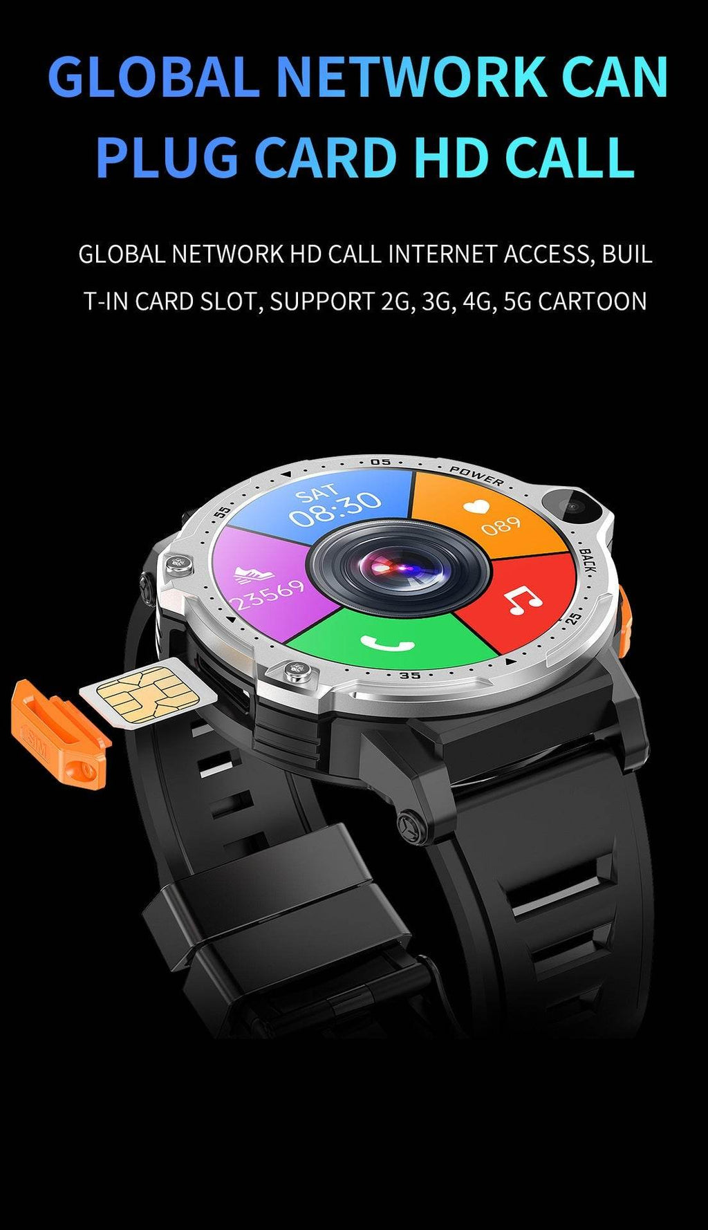 AP6 Smart Watch Dual Camera 4G Plug-in Card - www.Shopthatapp.com