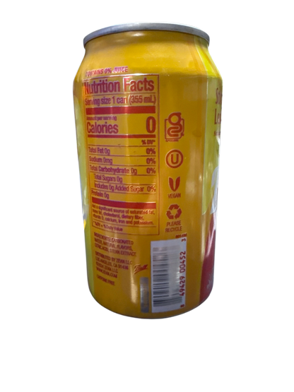 Zevia Zero Sugar Strawberry Lemon Burst Flavoured Soda 355ML - Canadian Edition