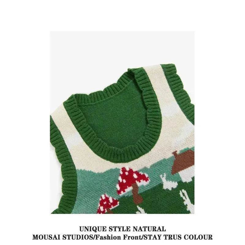 Women Christmas  Sleeveless Knitted Sweater Vest - www.Shopthatapp.com
