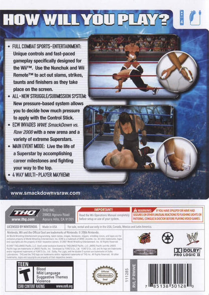 WWE SmackDown vs. Raw 2008 (usagé) - www.Shopthatapp.com