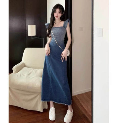 Women's Fashion Casual short sleeve Mini Denim Dress - www.Shopthatapp.com