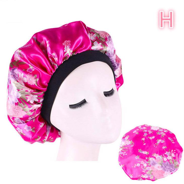 Beauty print Satin Silk Hair Bonnet for sleeping - www.Shopthatapp.com