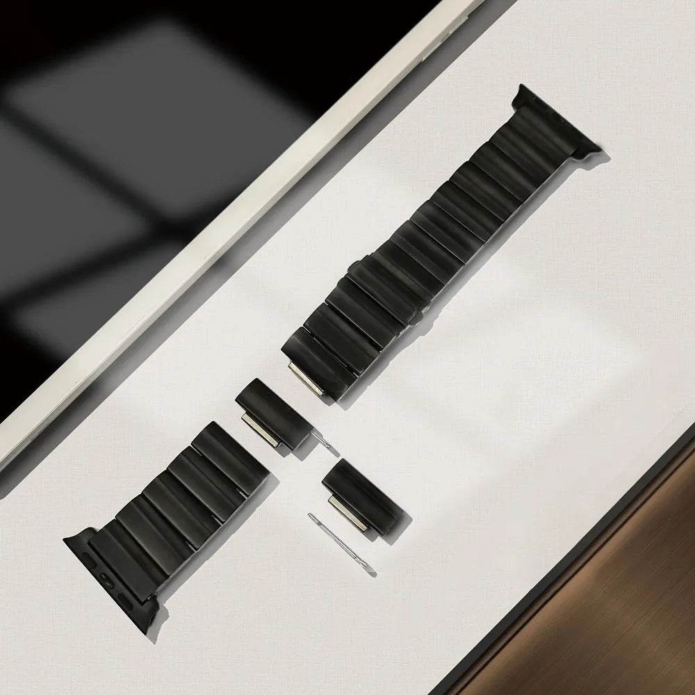 Large Particle Titanium Alloy Watch Strap - www.Shopthatapp.com