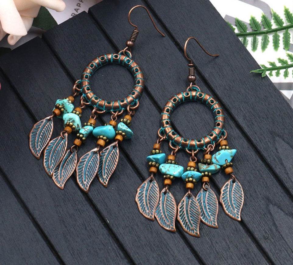 Handmade beaded tassel earrings - www.Shopthatapp.com