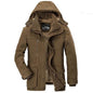 Thickened multi-pocket hooded men's cotton coat - www.Shopthatapp.com