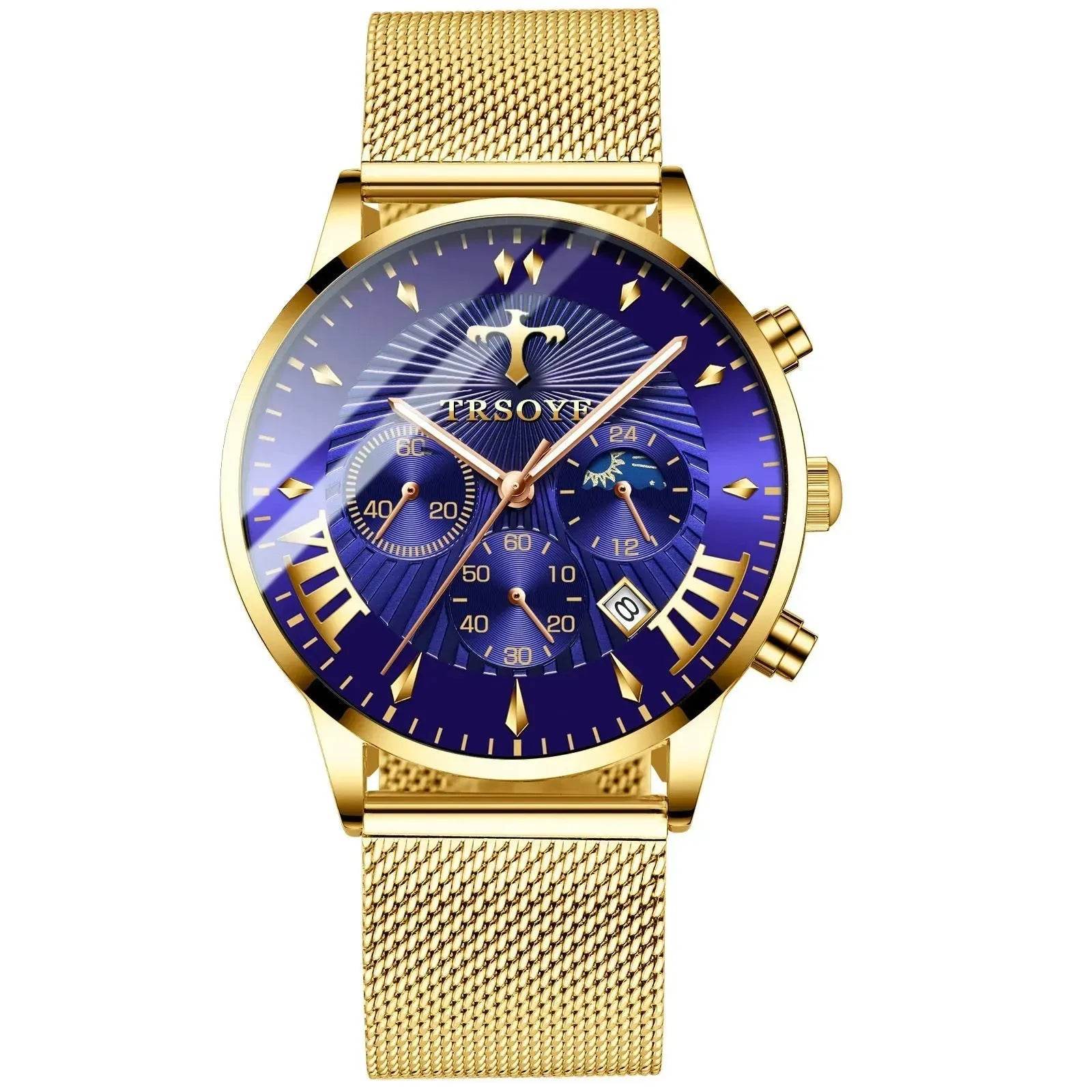 Business Quartz Watch Leisure Calendar Men's Luminous Waterproof Watch - www.Shopthatapp.com