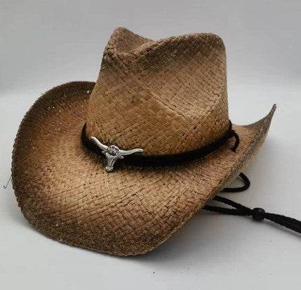 Summer Outdoor Ethnic Style Felt and Straw Cowboy Hat - www.Shopthatapp.com