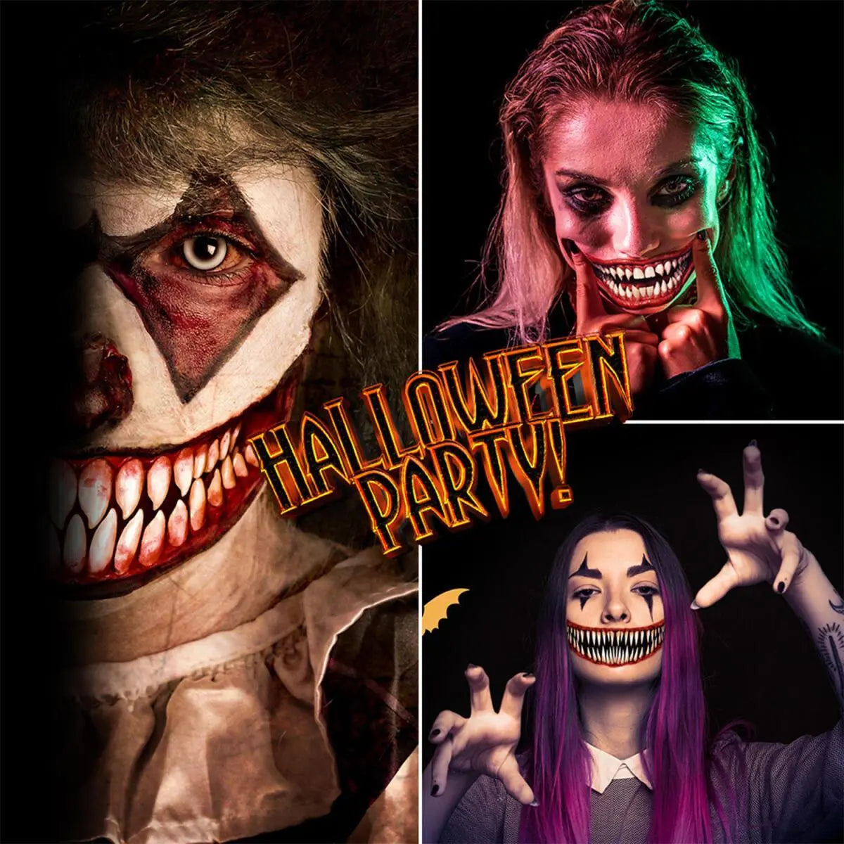 18 Pieces Of Scary And Realistic Design Halloween Temporary Tattoo Stickers - www.Shopthatapp.com #