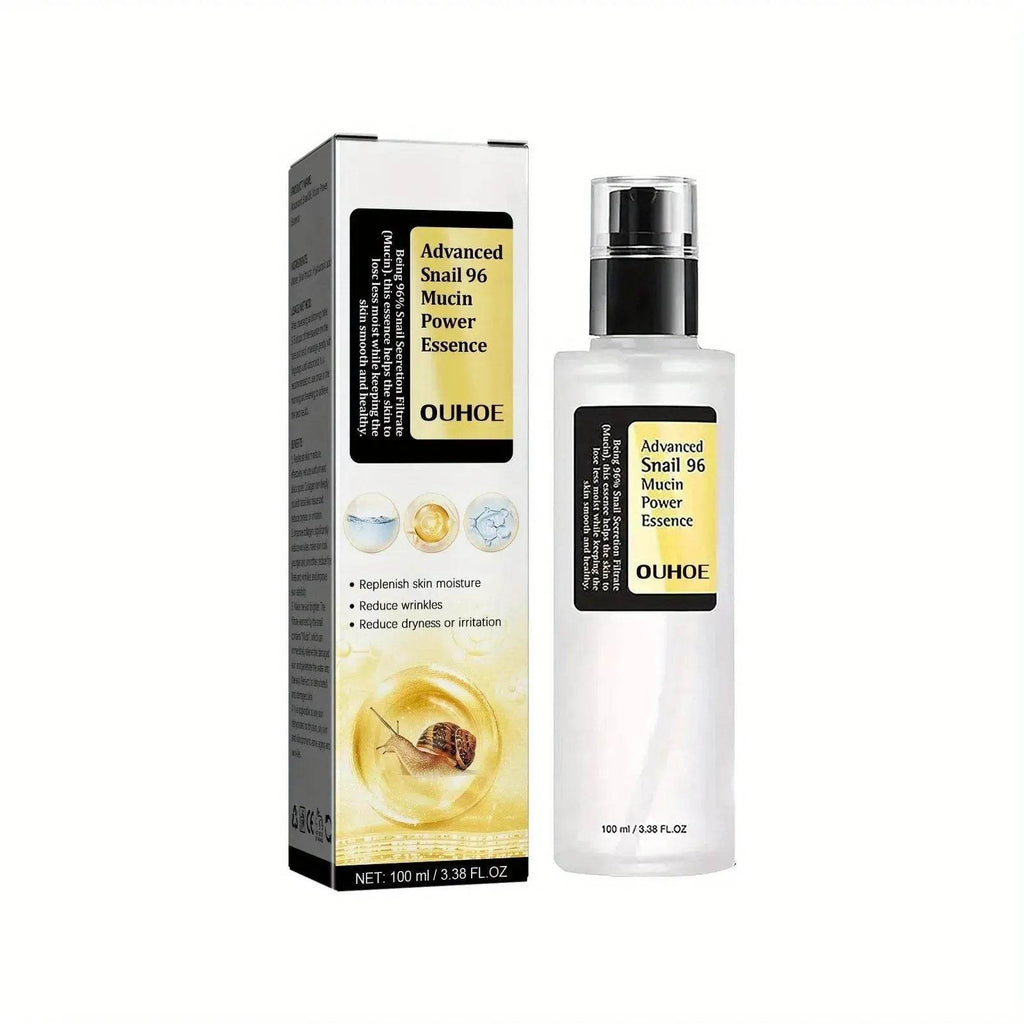 OUHOE Advanced Snail Mucin Power Essence Moisturizing Serum 100ml - www.Shopthatapp.com