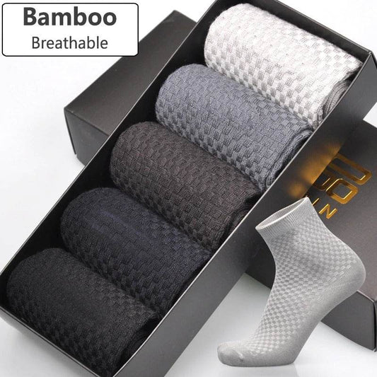Socks men's new bamboo fiber men's business socks - www.Shopthatapp.com
