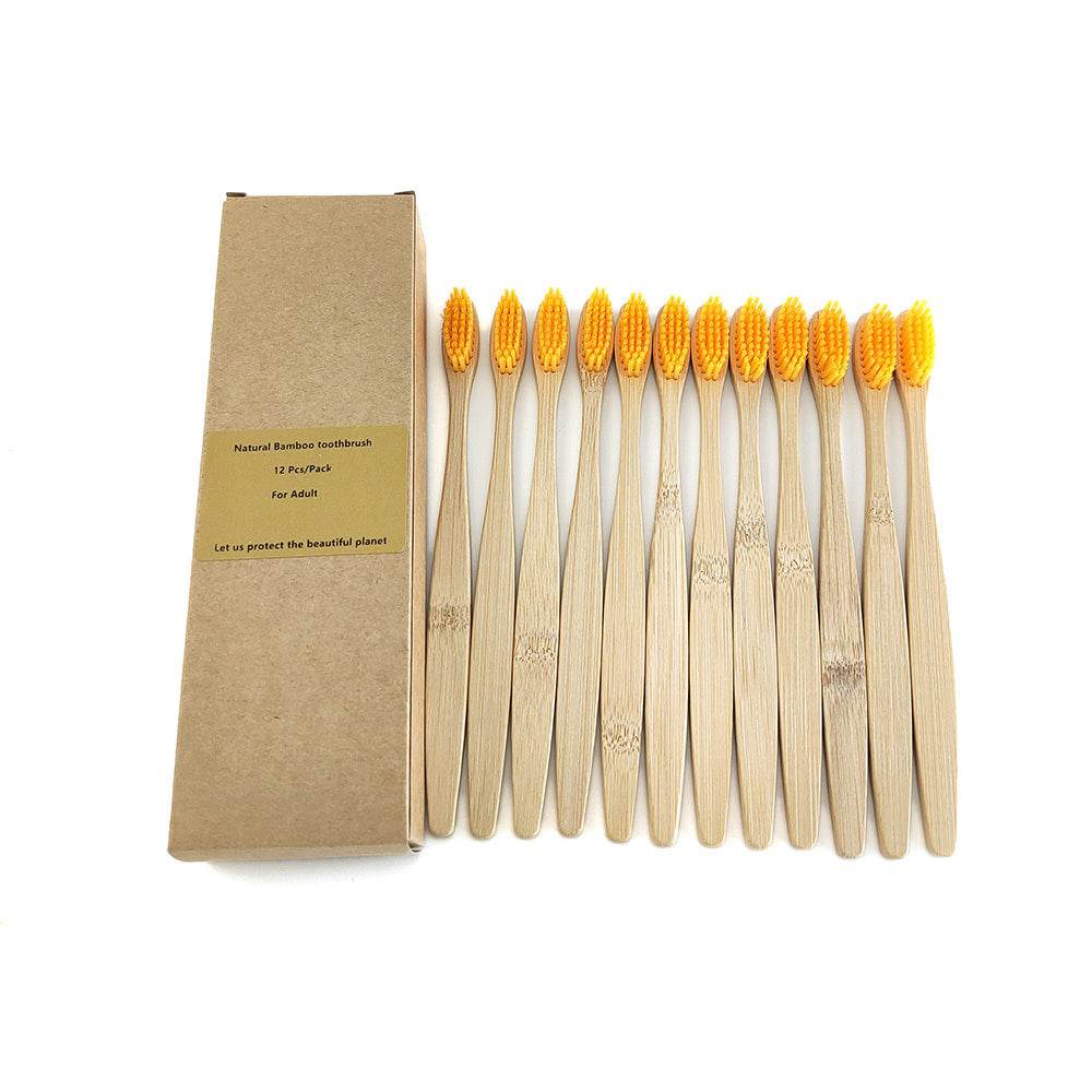 Eco friendly 12 Bamboo toothbrushes - www.Shopthatapp.com
