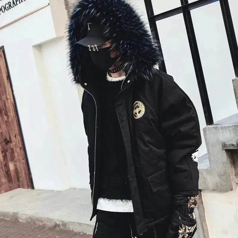 Winter padded coat Huge fur lined parka winter coat jacket for men warmest winter coats - www.Shopthatapp.com