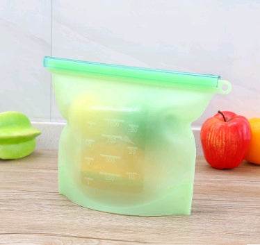 Reusable Silicone food storage bag vacuum sealed bag