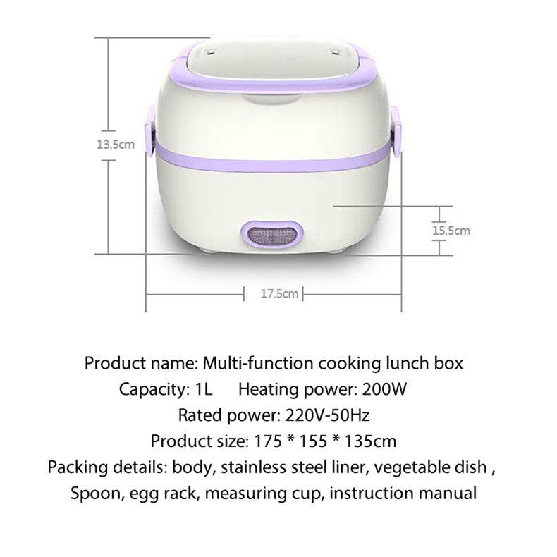 Multi-Function Electric Cooking Lunch Box – Portable & Heated - www.Shopthatapp.com