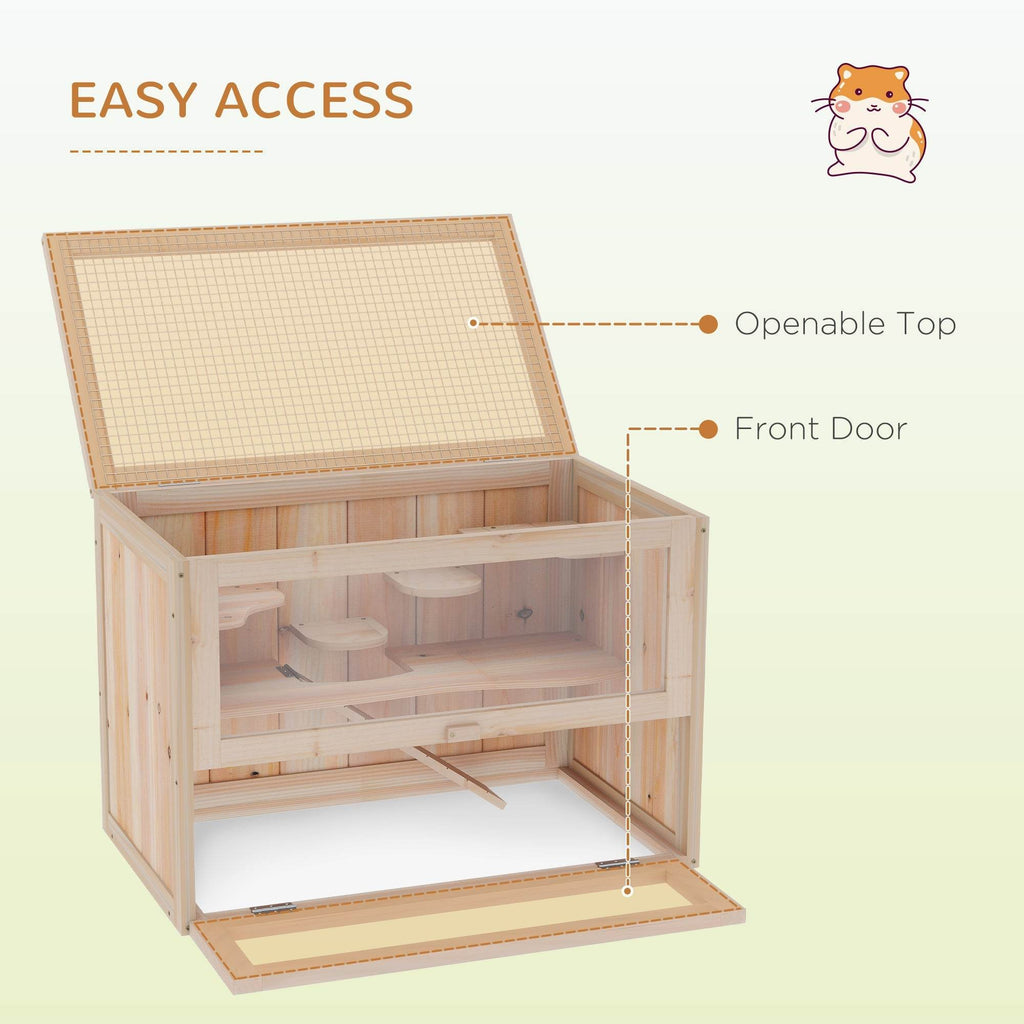 2- Tier Wooden Crafted Hamster Rodent Habitat Cage - www.Shopthatapp.com