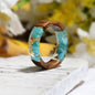 Handmade DIY romantic dry flower Real wood resin ring gold / silver paper inside ring women wedding party ring gifts for the lover - www.Shopthatapp.com