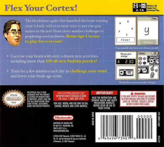 Brain Age 2:  More Training in Minutes a Day (usagé) - www.Shopthatapp.com