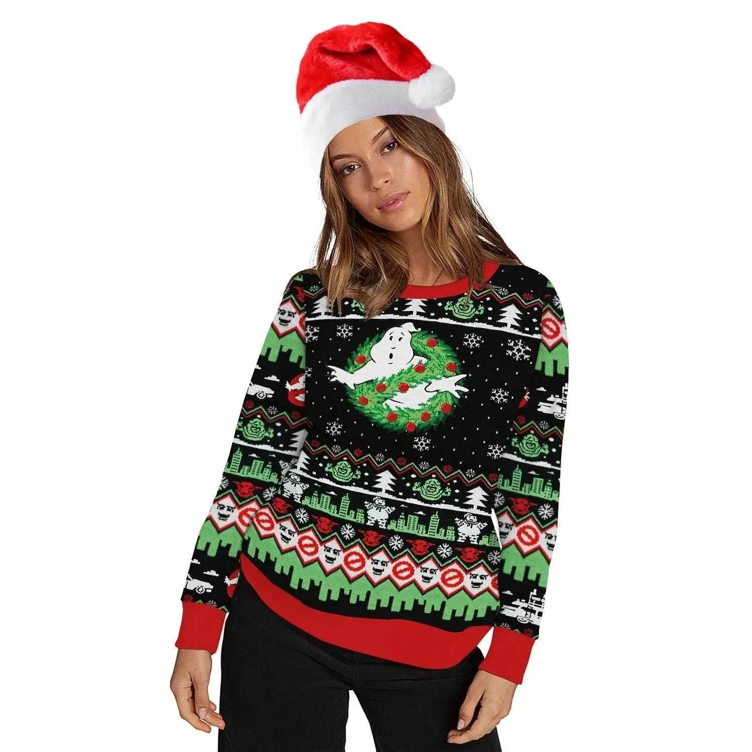 Ugly Funny Christmas print Knit Couple sweater - www.Shopthatapp.com