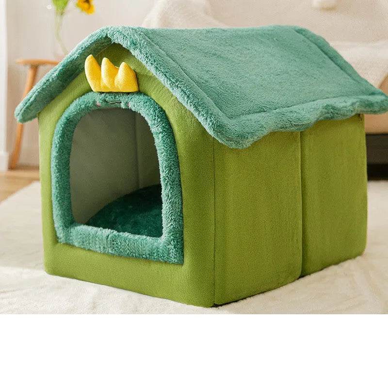 Foldable Dog House Pet Cat Bed Winter Dog Villa Sleep Kennel Removable Nest Warm Enclosed Cave Sofa Pets Supplies - www.Shopthatapp.com