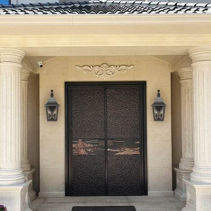 Black Outdoor Wall Light 2 Lights, Large Outdoor Modern Wall Light Fixtures, Industrial Porch Light Wall Mounted With Glass, Waterproof Farmhouse Exterior Light Lighting - www.Shopthatapp.com