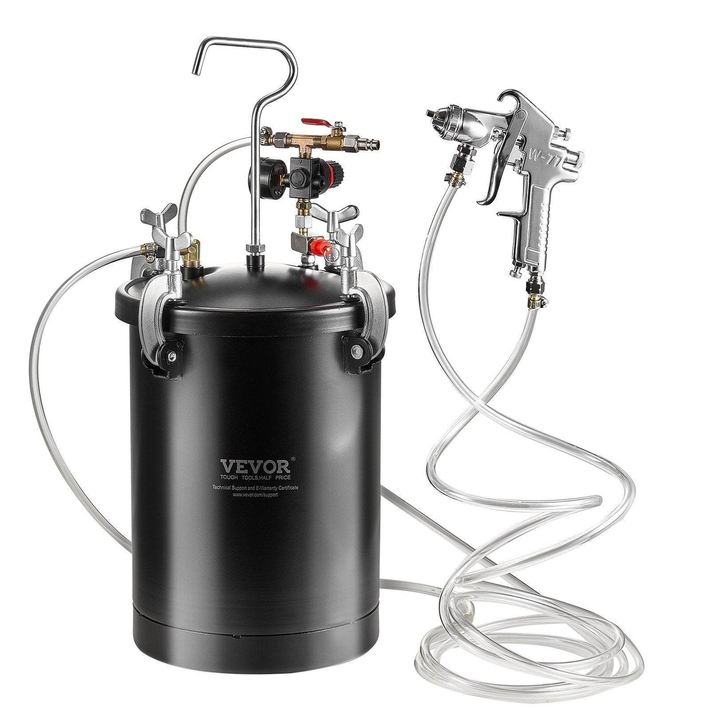 Spray Paint Pressure Pot Tank 15L 3.75gal Spray Gun Hoses Pressure Gauge - www.Shopthatapp.com