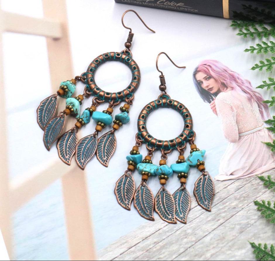 Handmade beaded tassel earrings - www.Shopthatapp.com
