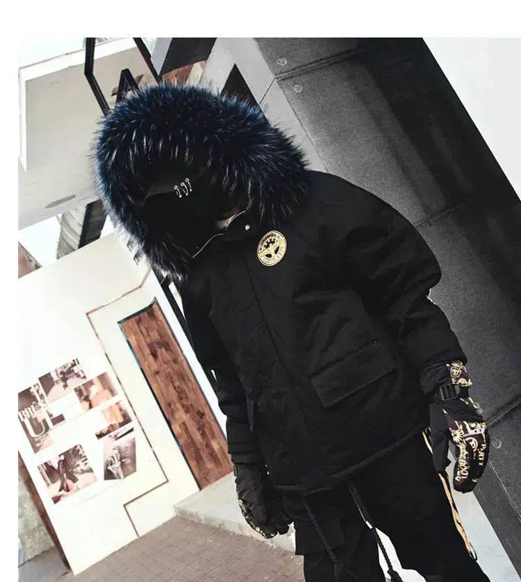 Winter padded coat Huge fur lined parka winter coat jacket for men warmest winter coats - www.Shopthatapp.com