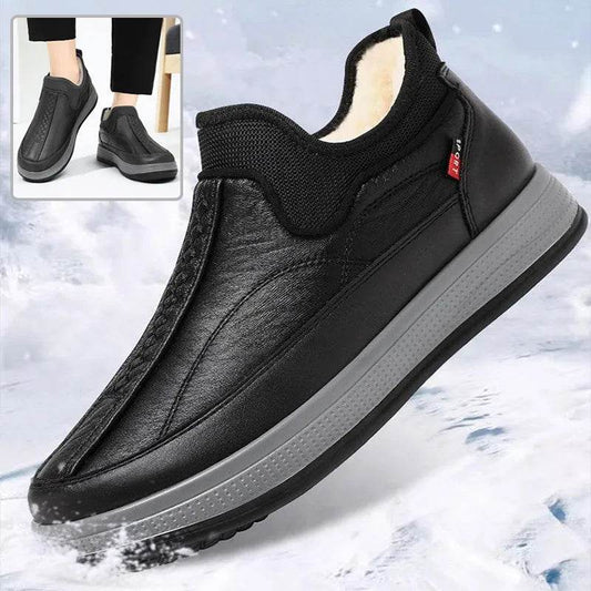 Winter Warm Fleece Snow Boots Round-toed Platform Ankle Boot Fashion Simple Non-slip Flat Cotton Shoes Men - www.Shopthatapp.com