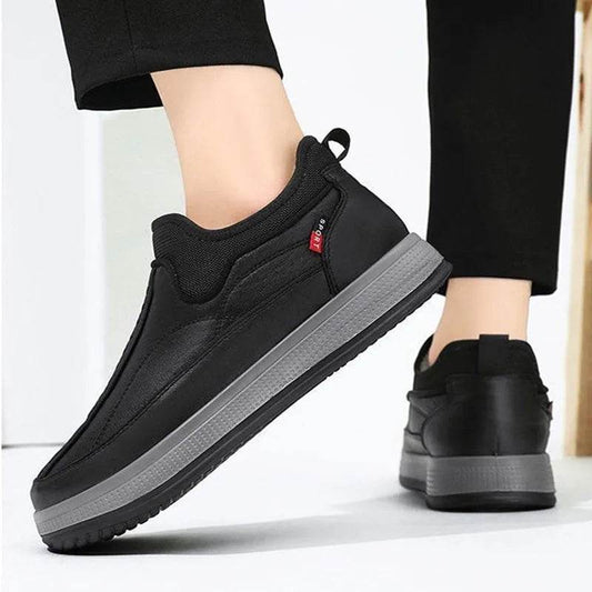 Winter Warm Fleece Snow Boots Round-toed Platform Ankle Boot Fashion Simple Non-slip Flat Cotton Shoes Men - www.Shopthatapp.com