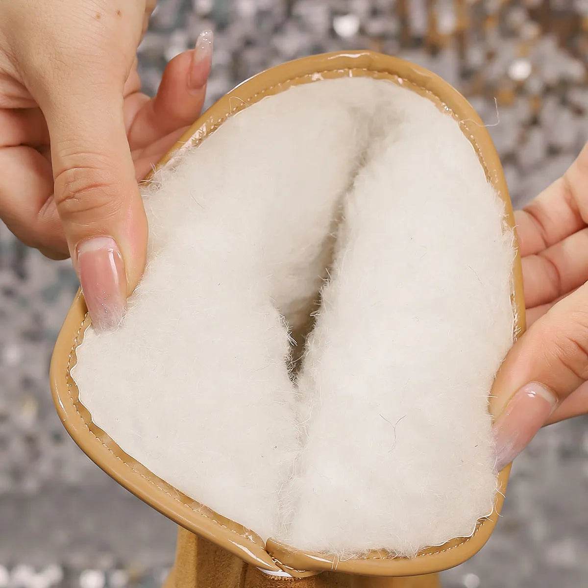 Women's Snow Boots Winter Warm Non-slip Flat Mid-calf Boot Plus Velvet And Thickened Cotton Shoes - www.Shopthatapp.com