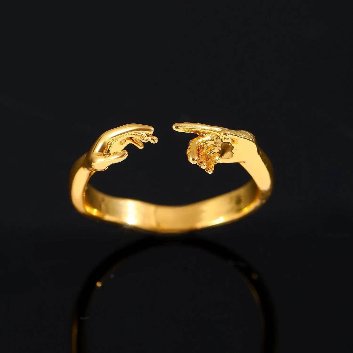 Opening Adjustable Two-hand Rings Fashion Personality Ring For Valentine's Day Jewelry - www.Shopthatapp.com
