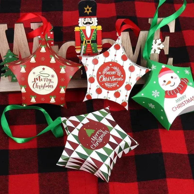 Christmas Gift Boxes Santa Claus Candy Box Star Shape Merry Christmas Boxes Bags for Home New Year Xmas Decor Kids Gifts - www.Shopthatapp.com