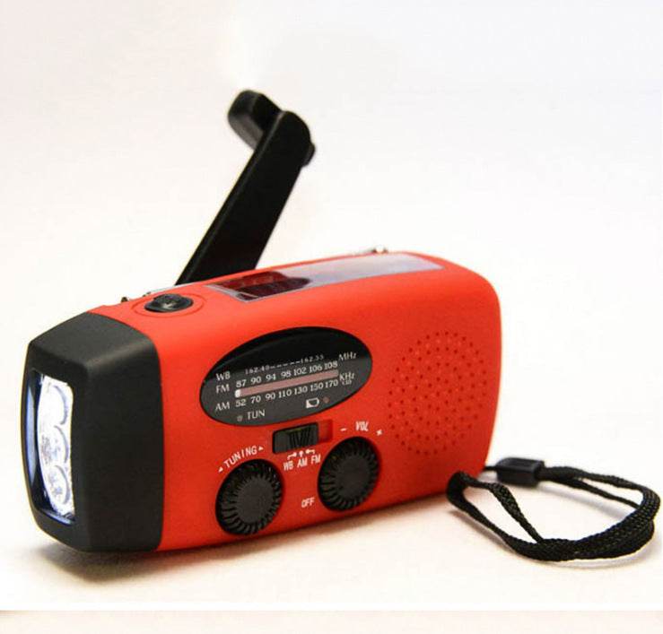 Solar Hand Crank USB charging radio flashlight - www.Shopthatapp.com