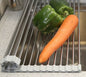 Folding Kitchen Drain Sink Rack Stainless Steel sink caddies - www.Shopthatapp.com