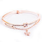 Women's Bracelet Watch Flower Disk Two-piece Bracelet Set - www.Shopthatapp.com