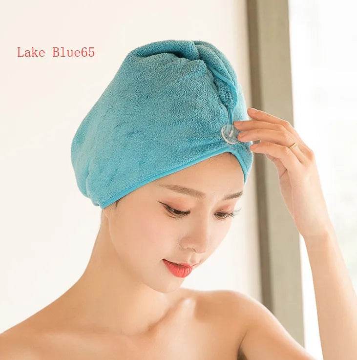 Women's Microfiber Hair Dryer Cap Absorbent Hair Towel. - www.Shopthatapp.com