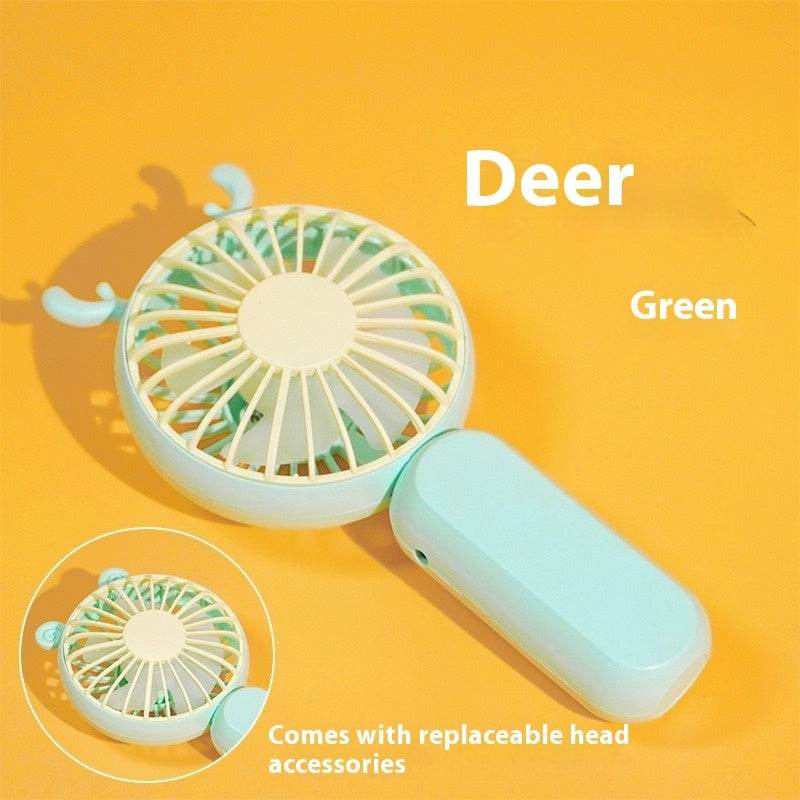 Small Handheld Fan Desktop Cartoon Mini Electric Usb Student Portable Gift - www.Shopthatapp.com