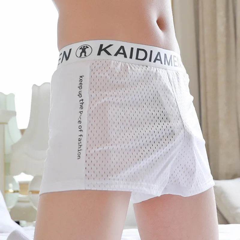 Men's Ice Silk Mesh Breathable KAIDIAMEN Boxers underwear - www.Shopthatapp.com