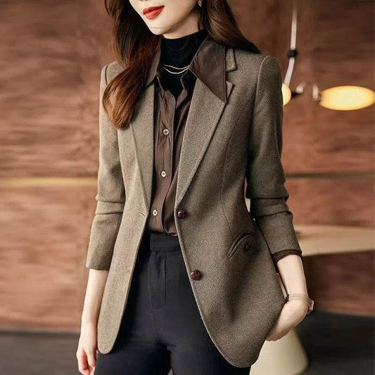 Fashion Personality Woolen Business Formal Blazer jacket Women - www.Shopthatapp.com