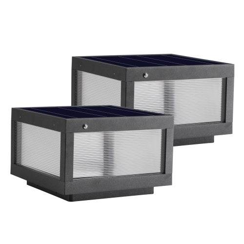 Solar Wall Light With Dimmable LED-2 Package Landscape Pathway Lighting - www.Shopthatapp.com