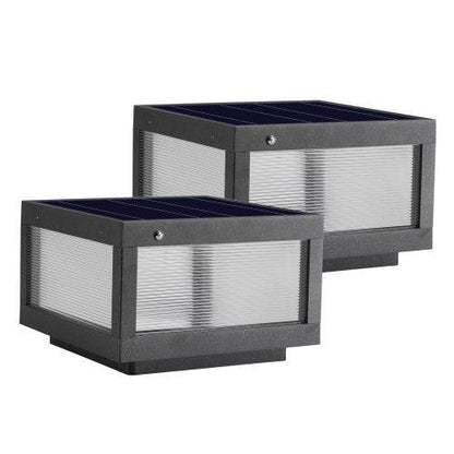 Solar Wall Light With Dimmable LED-2 Package Landscape Pathway Lighting - www.Shopthatapp.com