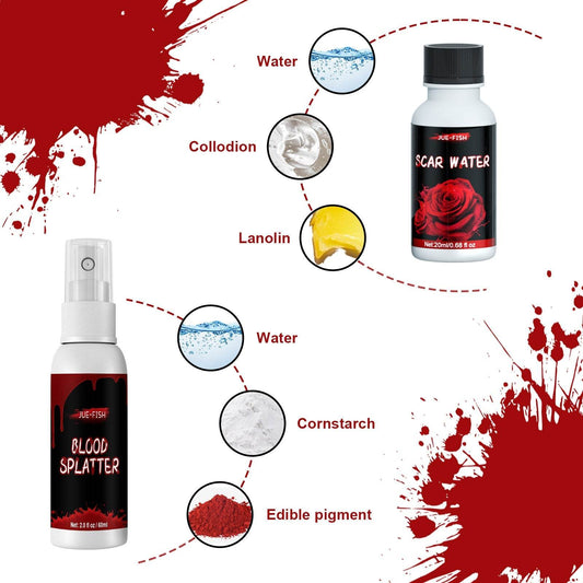 Halloween Makeup Kit, Simulates Plasma Skin Wax-Shaped Scar Water Wound Makeup Halloween Makeup Kit - www.Shopthatapp.com
