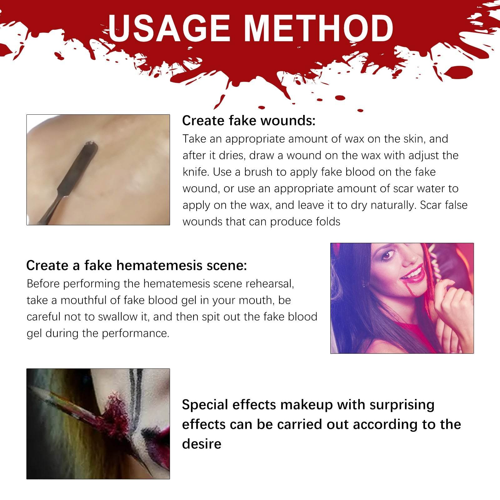 Halloween Makeup Kit, Simulates Plasma Skin Wax-Shaped Scar Water Wound Makeup Halloween Makeup Kit - www.Shopthatapp.com