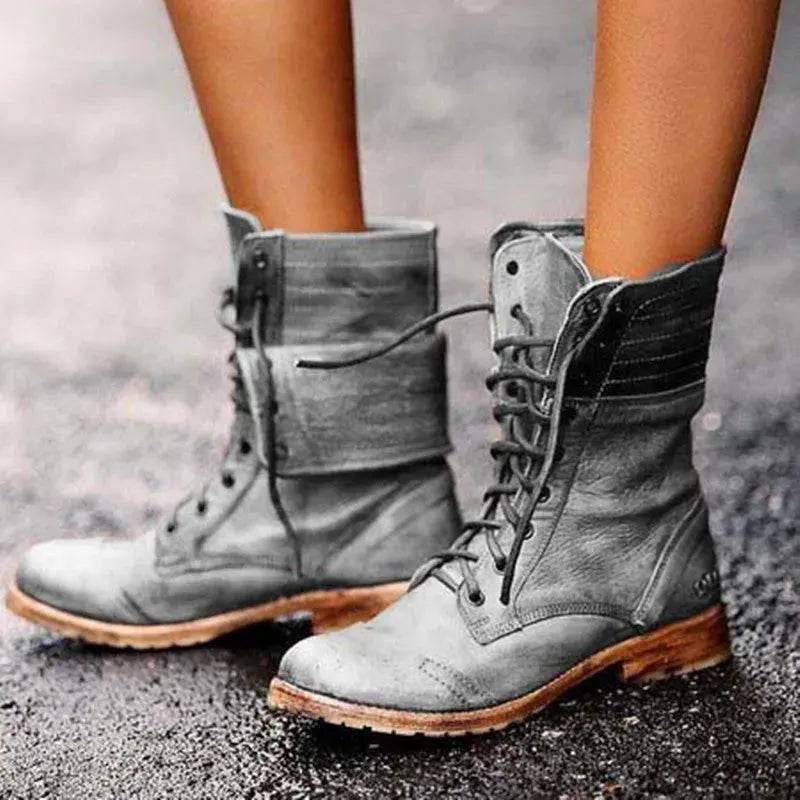 Cross strap Martin boots - www.Shopthatapp.com