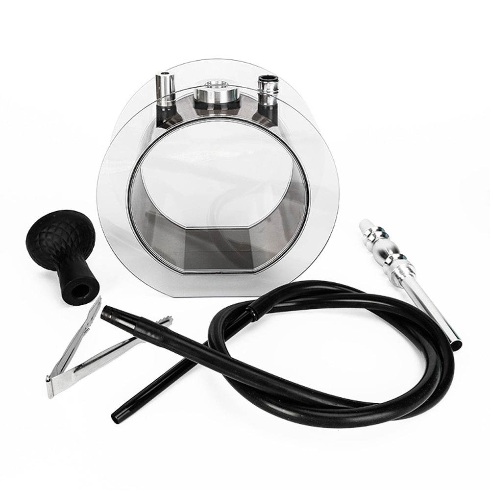 Acrylic round pot hookah set - www.Shopthatapp.com