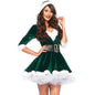 Women Christmas Dress Sexy Santa Claus Hoodie Cosplay Costumes Women Evening Party Clothes Winter Warm Dresses - www.Shopthatapp.com