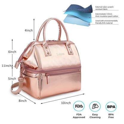 Women Fashion Commute Crossbody Nylon Waterproof Work Lunch Bag - www.Shopthatapp.com