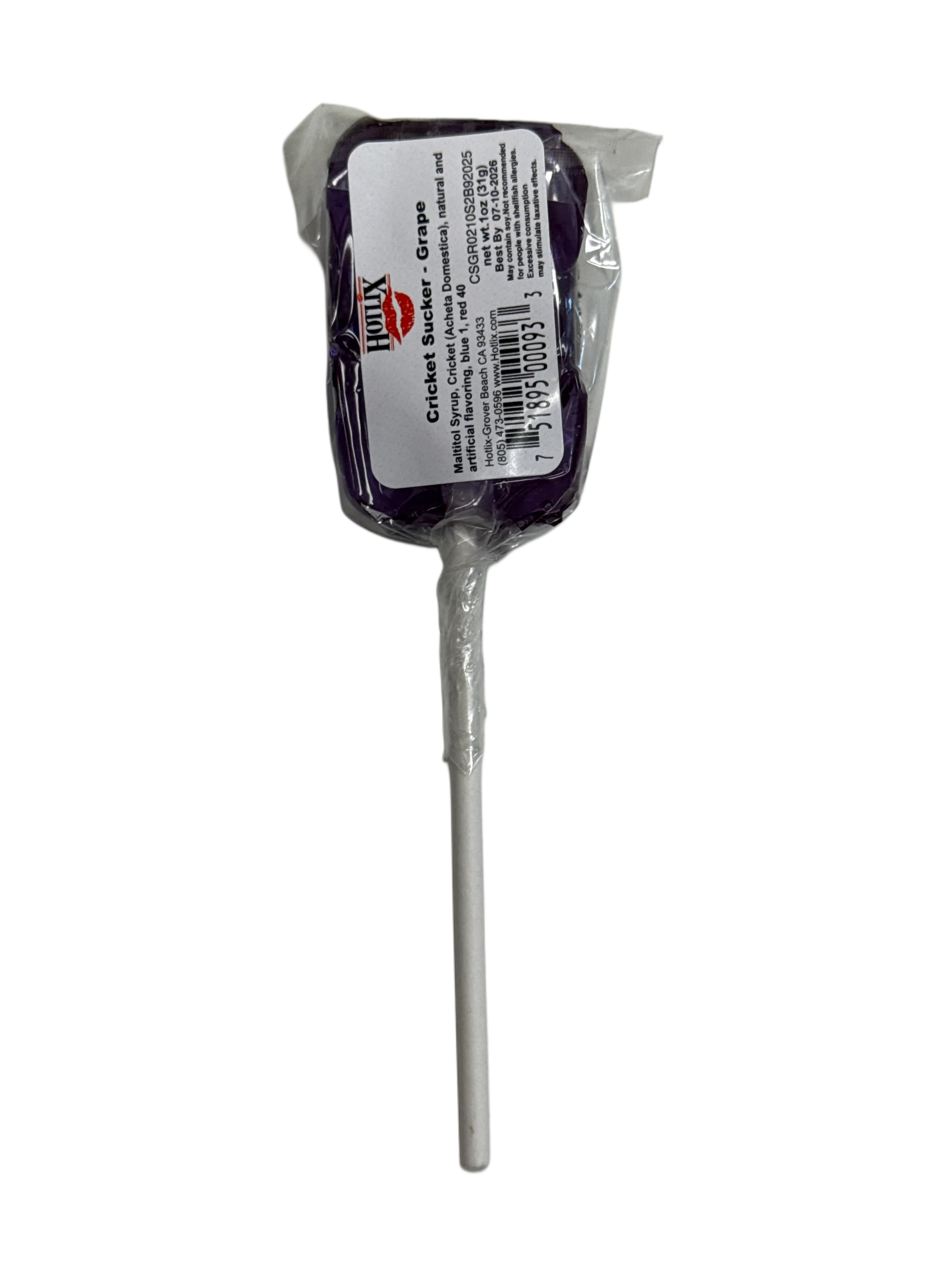 Hotlix Halloween Real Cricket Suckers 31G - U.S Edition - www.Shopthatapp.com